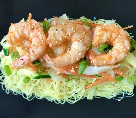 Pečeni tanki riževi rezanci (Stir-fried Rice Vermicelli)